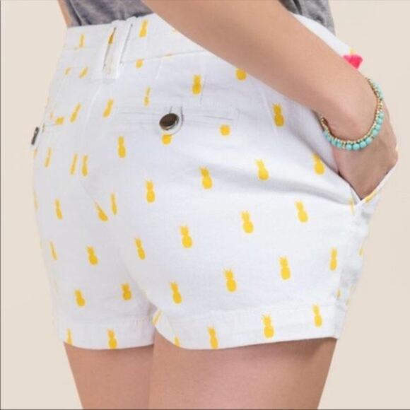 Harper Pineapple Short Shorts - Size M - White and yellow - Cotton blend - Picture 1 of 11